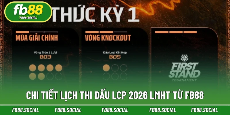Chi tiết Lịch thi đấu LCP 2026 LMHT từ FB88