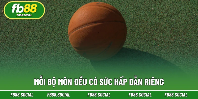 Mỗi bộ môn mang đến sức hấp dẫn đặc biệt 